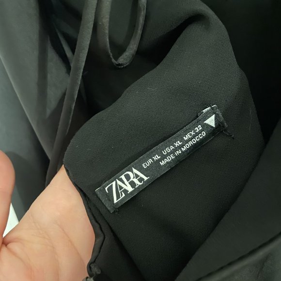 ZARA Black Slip Dress - Size XL - Picture 3 of 3